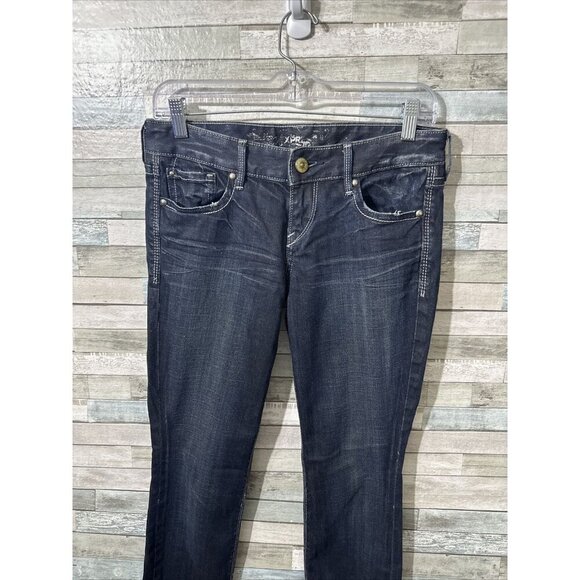 Women’s Express Denim Jeans Dark Wash Skinny Leg Size 2 Short - Picture 4 of 16